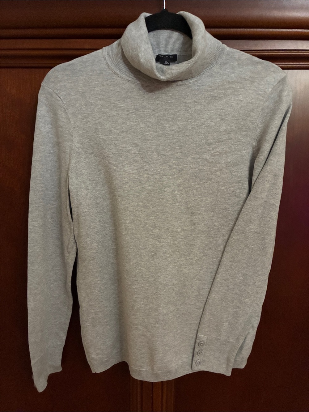 Talbots womens Light Gray Turtleneck Sweater